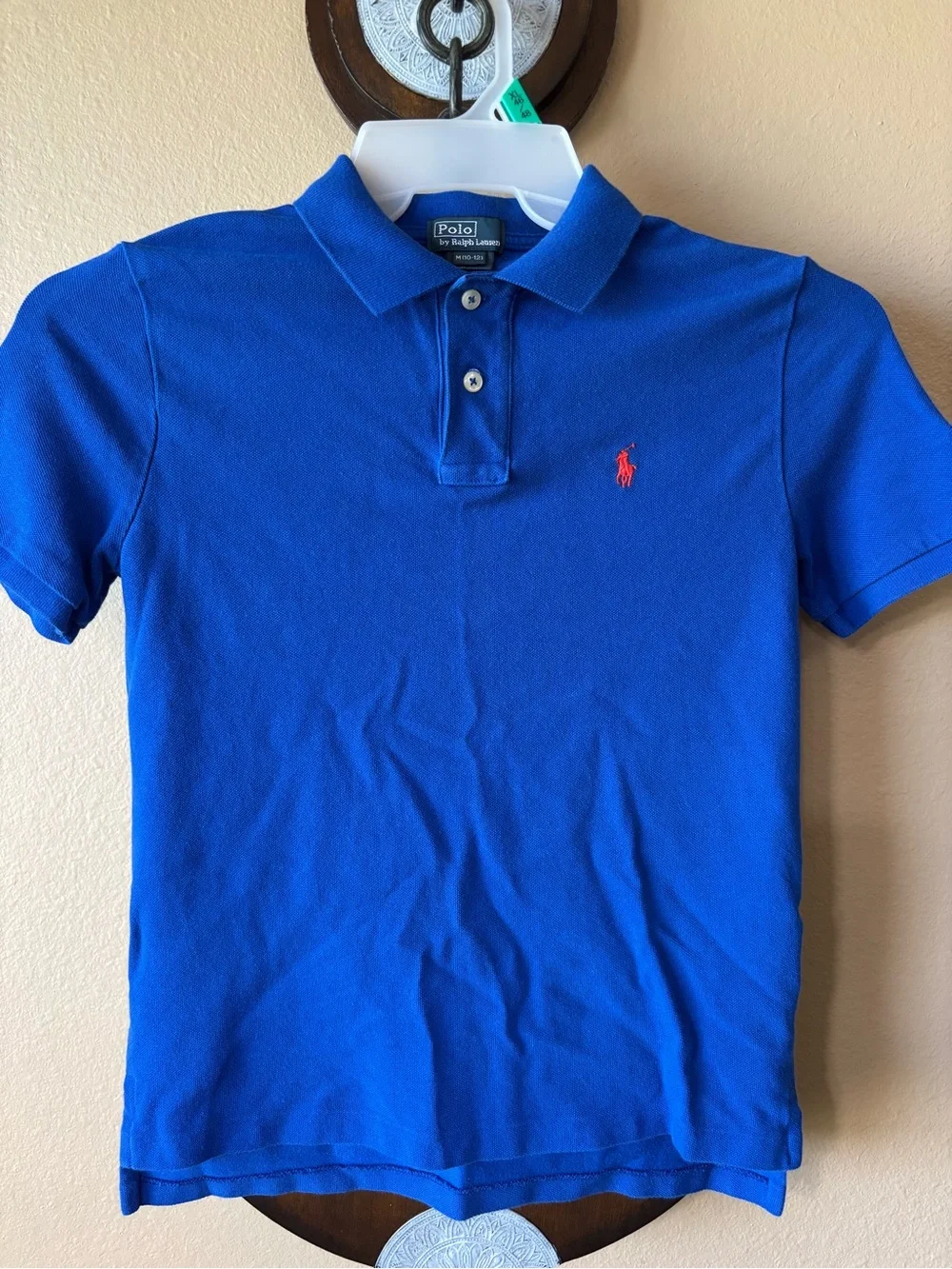 Ralph Lauren Royal Blue Short Sleeve Polo with Red Pony